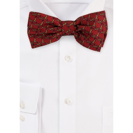 Bow Tie with Rudolph Print