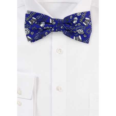 Hanukkah Bow Tie in Blue