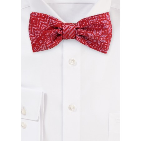 Scandinavian Christmas Print Bow Tie