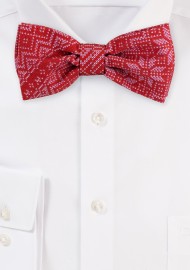 Scandinavian Christmas Print Bow Tie