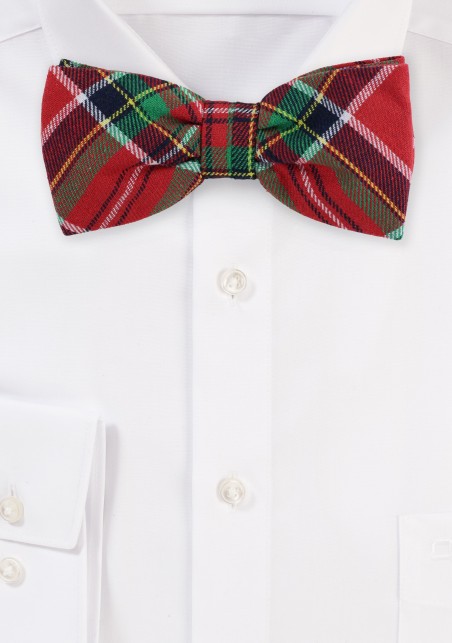 Christmas Plaid Bow Tie