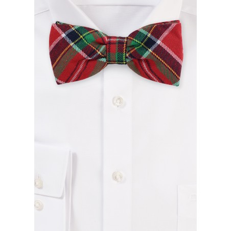Christmas Plaid Bow Tie