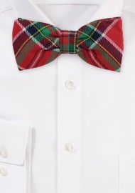 Christmas Plaid Bow Tie