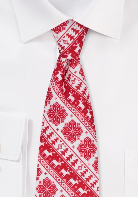 Swedish Christmas Print Necktie