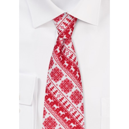 Swedish Christmas Print Necktie