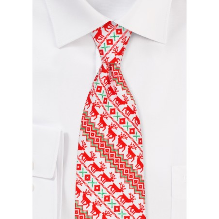 Nordic Christmas Print Necktie