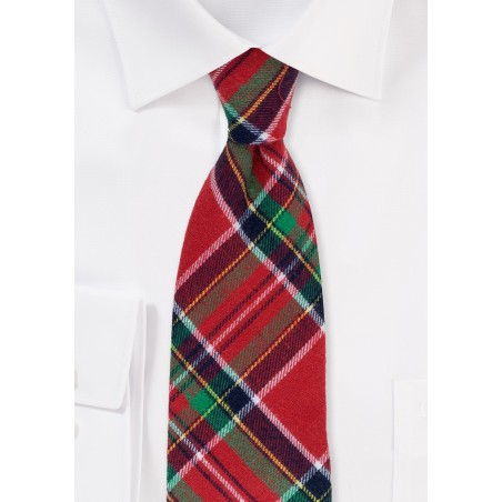 Christmas Plaid Necktie in Cotton