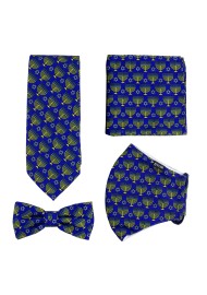 Hanukkah Print Mask and Tie Set
