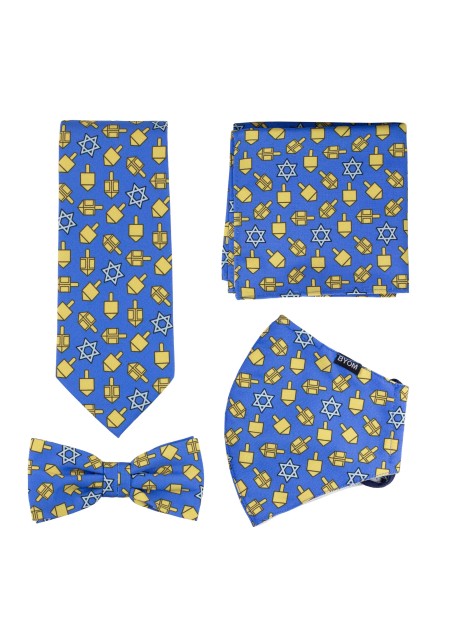 Dreidel Print Face Mask Set