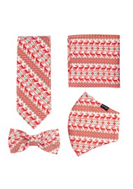 Mask and Tie Set in Scandinavian Christmas Print