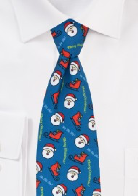 Necktie in HoHoHo Santa Print