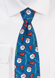 Necktie in HoHoHo Santa Print