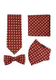 Mask and Tie Set with Gingerbread Man Print