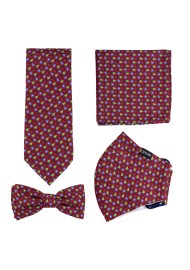 Mens Mask and Tie Set in Christmas Gift Wrap Print