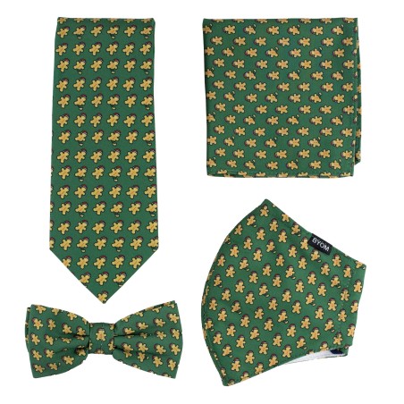 Dark Green Gingerbread Man Mask Set