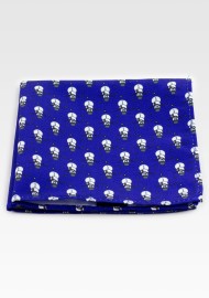 Snowman Print Hanky in Navy