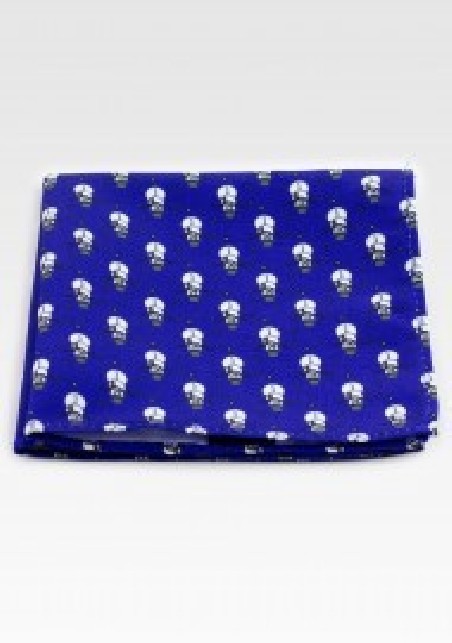 Snowman Print Hanky in Navy