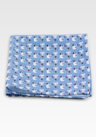 Hanky with Polar Bears in Ice Blue