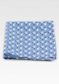 Hanky with Polar Bears in Ice Blue
