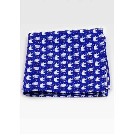 Hanky with Polar Bears in Navy
