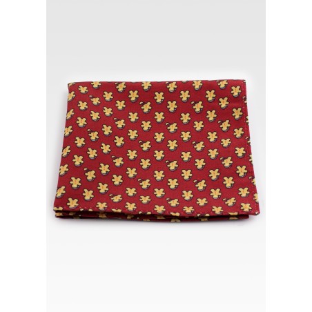 Pocket Hanky with Gingerbread Men Pattern