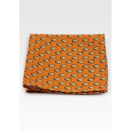 Gingerbread Man Hanky in Burnt Orange