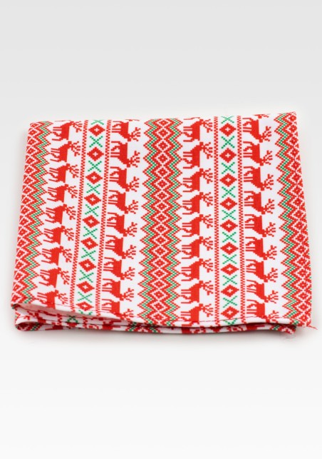 Scandinavian Holiday Print Pocket Square