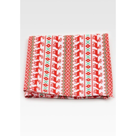 Scandinavian Holiday Print Pocket Square