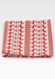 Scandinavian Holiday Print Pocket Square