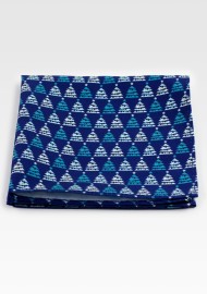 Dark Teal Hanky with Christmas Tree Print