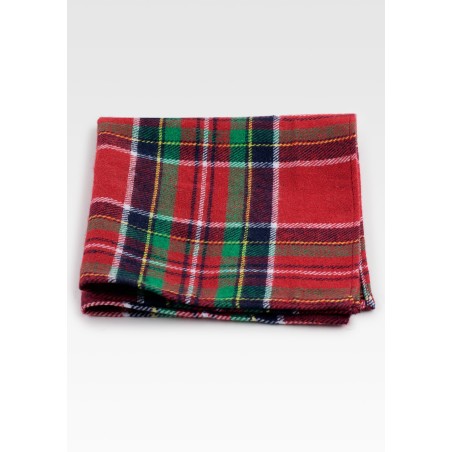 Christmas Plaid Pocket Square