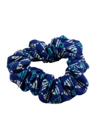 Pine Green Scrunchie with Christmas Trees