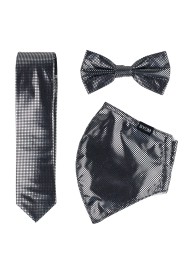 Metallic Print Mask and Tie Set