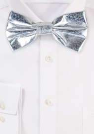 Glitter Bow Tie in Silver