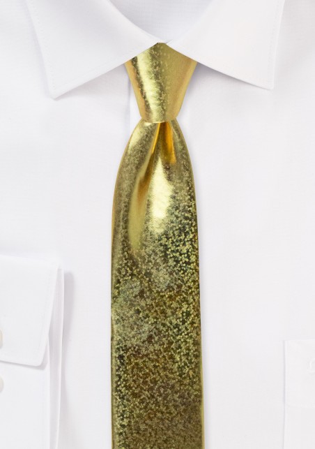 Festive Glitter Necktie in Gold