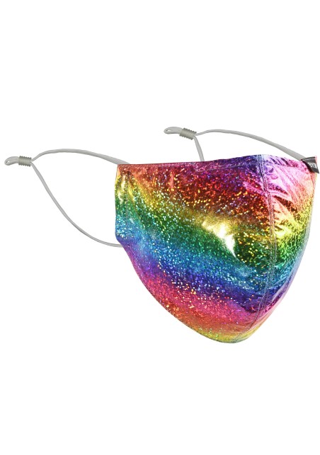 Rainbow Glitter Face Mask