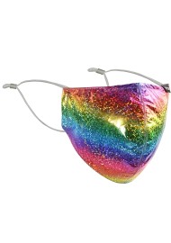 Rainbow Glitter Face Mask