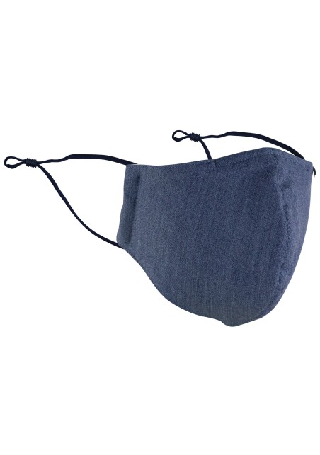 Filter Face Mask in Denim Blue