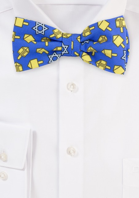 Dreidel Print Bow Tie