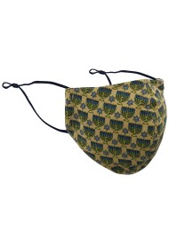 Gold Face Mask in Hanukkah Print