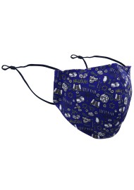 Blue Hanukkah Print Face Mask