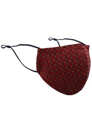 Burgundy Mask with Jumping Reindeer