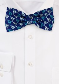 Pine Green Christmas Tree Bow Tie