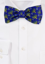 Hanukkah Print Bow Tie