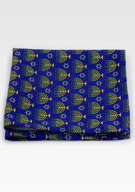 Hanukkah Print Pocket Square