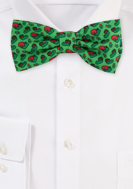 Elf Print Bow Tie