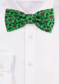 Elf Print Bow Tie