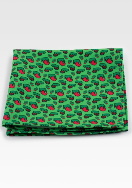 Elf Print Mask Pocket Square