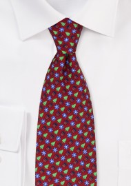 Necktie in Christmas Gift Wrap Print