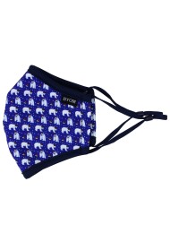 Navy Polar Bear Print Mask